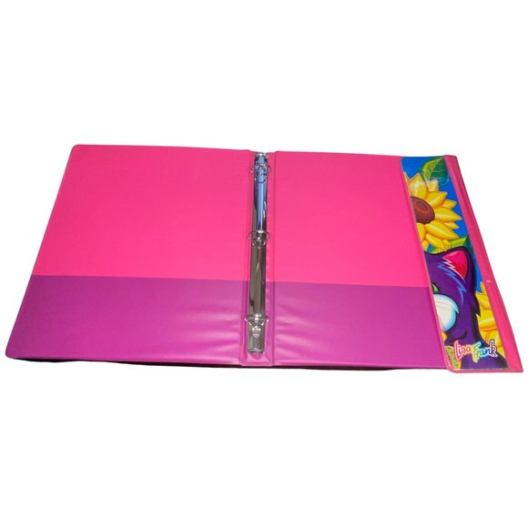 Near Mint 90s Lisa Frank Sunflower Kittens Trapper Keeper Style 3 ring binder - Picture 4 of 5